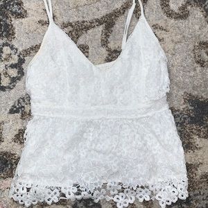 Very cute white flower shirt